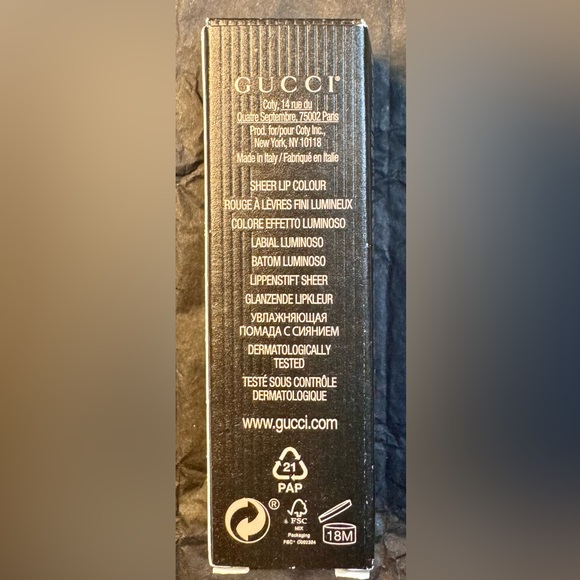 🆕 NIB GUCCI - Rouge A Levres Voile Lip Colour - #508 Diana Amber 3.5g/0.12oz - Picture 4 of 13